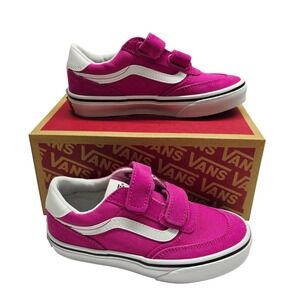 Vans Brooklyn Ls V Kids Sneakers Raspberry Rose Pink Canvas VN000DBRYLZ Size 13